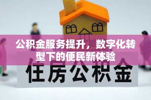 彝良公积金服务提升，数字化转型下的便民新体验