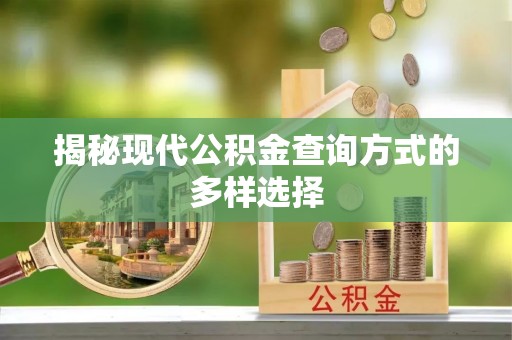 彝良揭秘现代公积金查询方式的多样选择