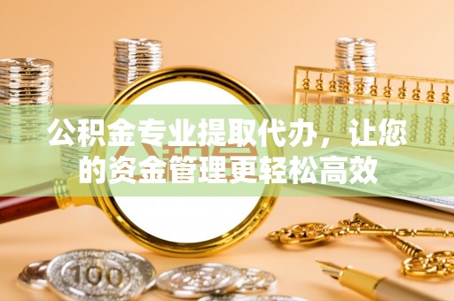 彝良公积金专业提取代办，让您的资金管理更轻松高效